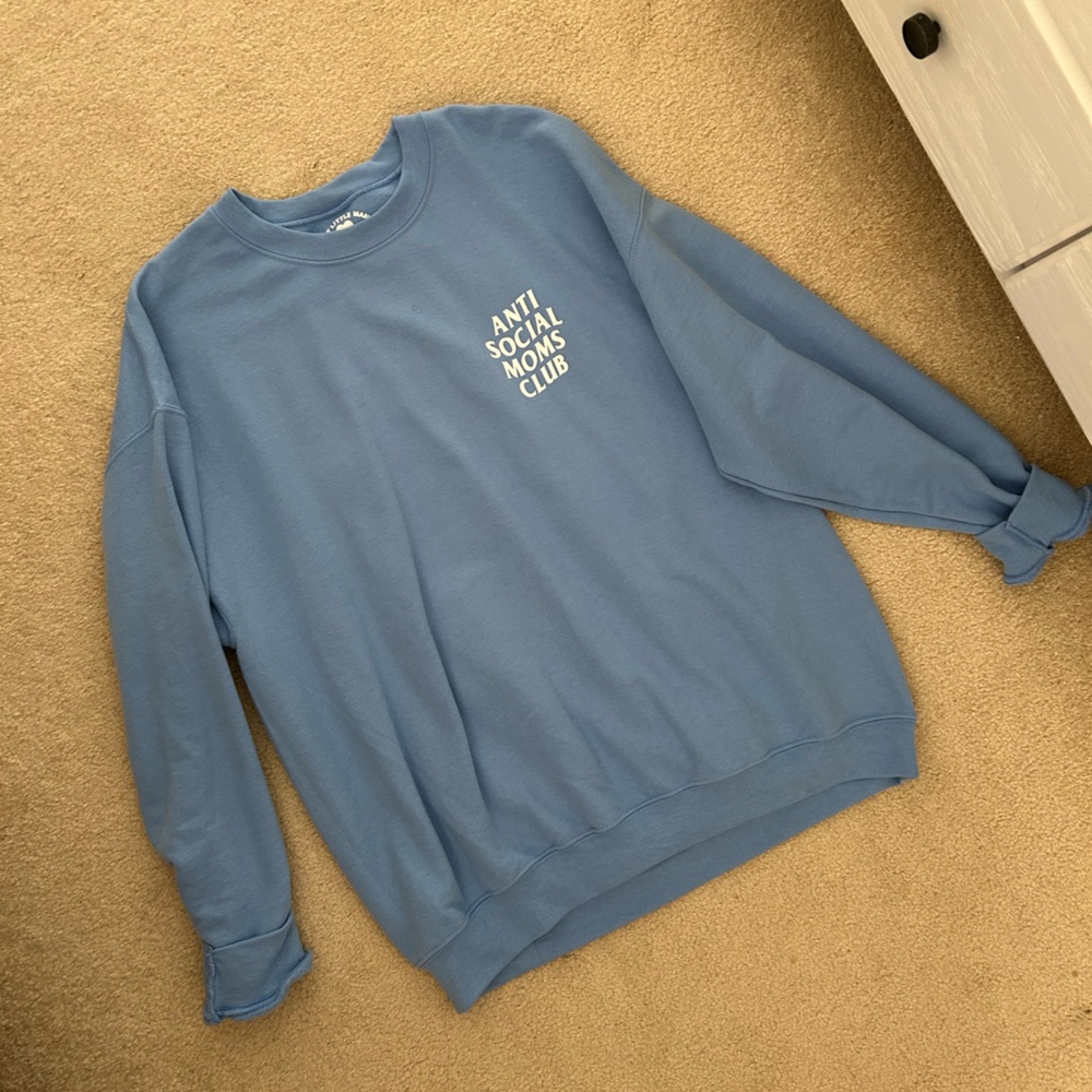 Cozy Little Mama Blue Sweatshirt View 2